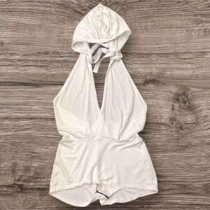 OnePiece Norway Bamboo Hooded Halter Style Snap Crotch Romper, One Size
